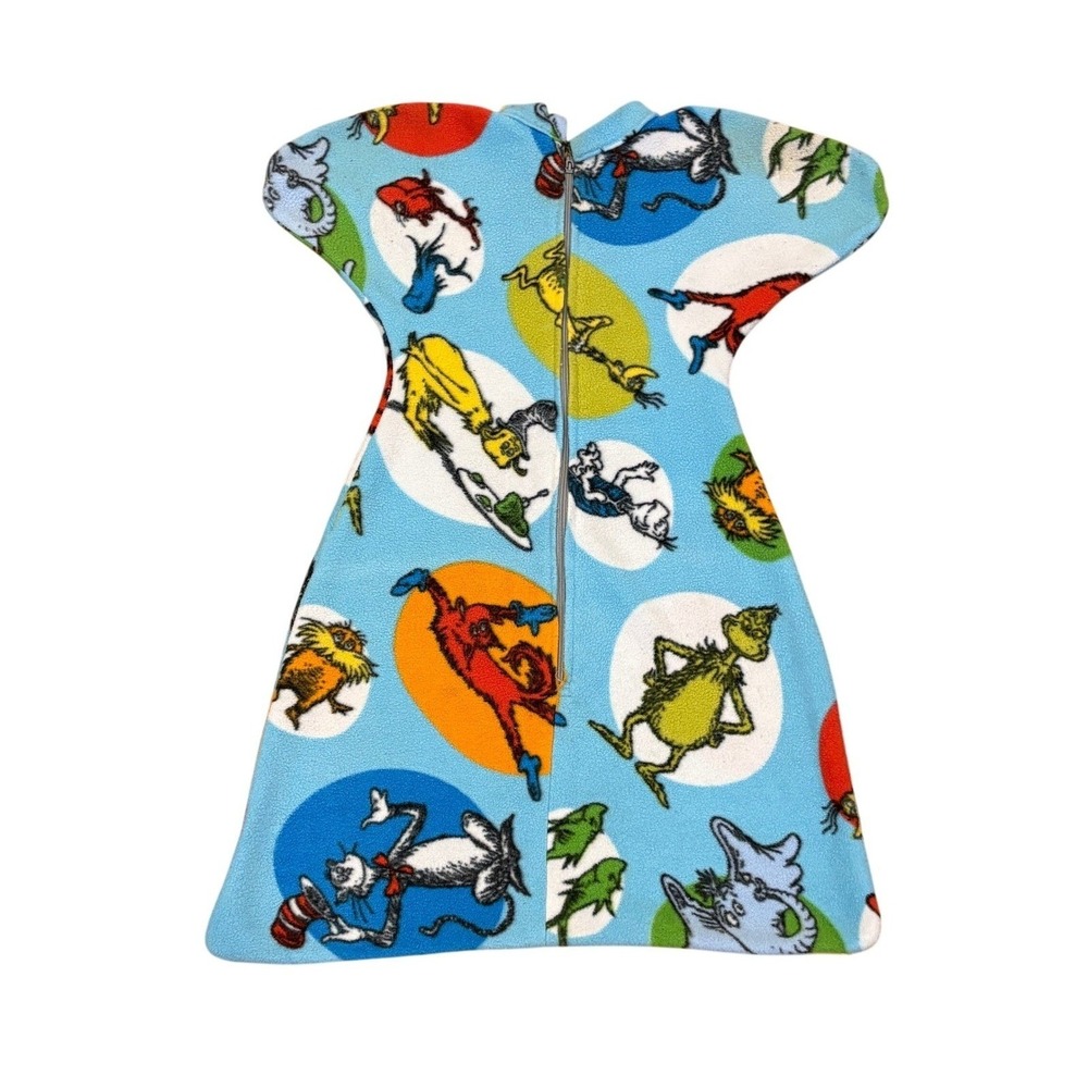 Dr. Seuss Vtg 1960s Baby Sleep Sack Unisex Fleece Grinch Cat in the Hat Lorax